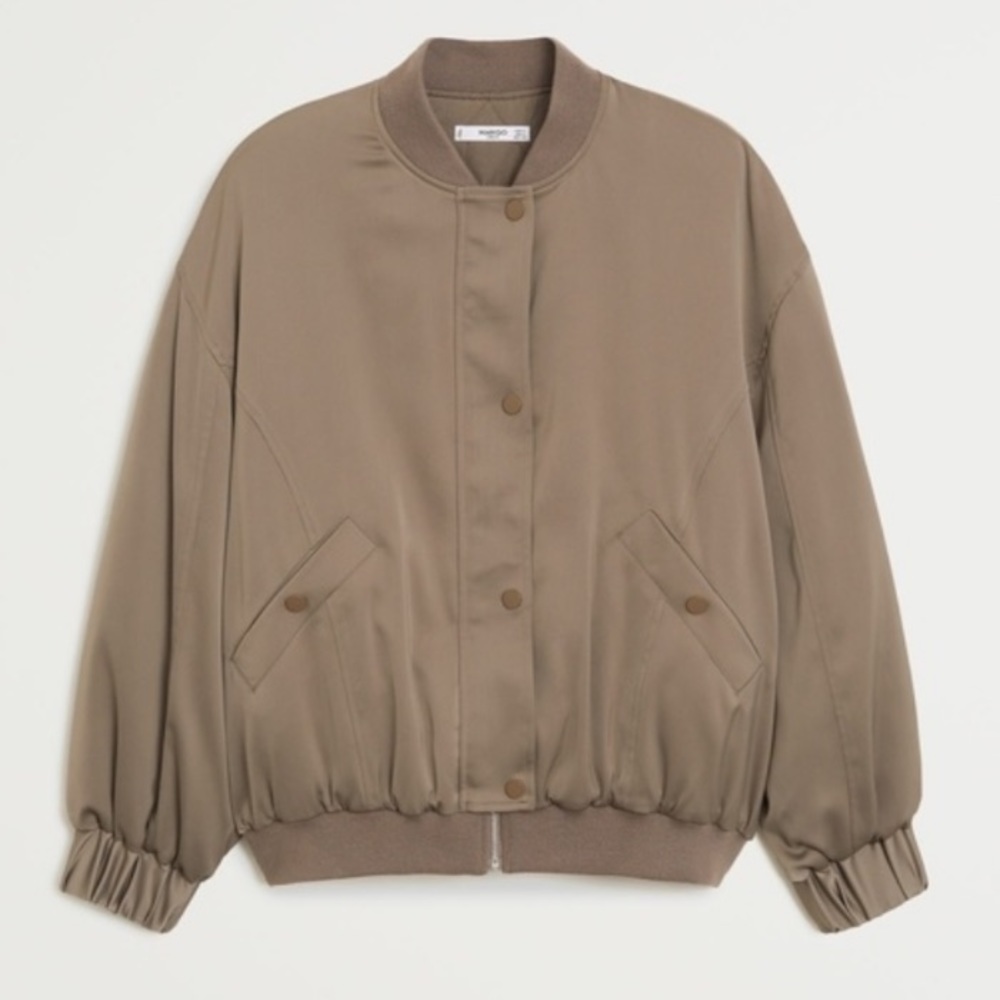 Mango - Satin Bomber Jacket
